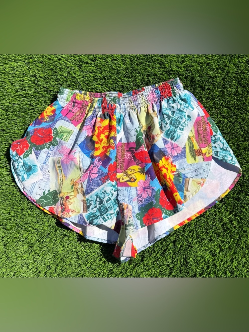 B.O.A USA Women’s Multi-Color Tropical Print Elastic Waist Shorts